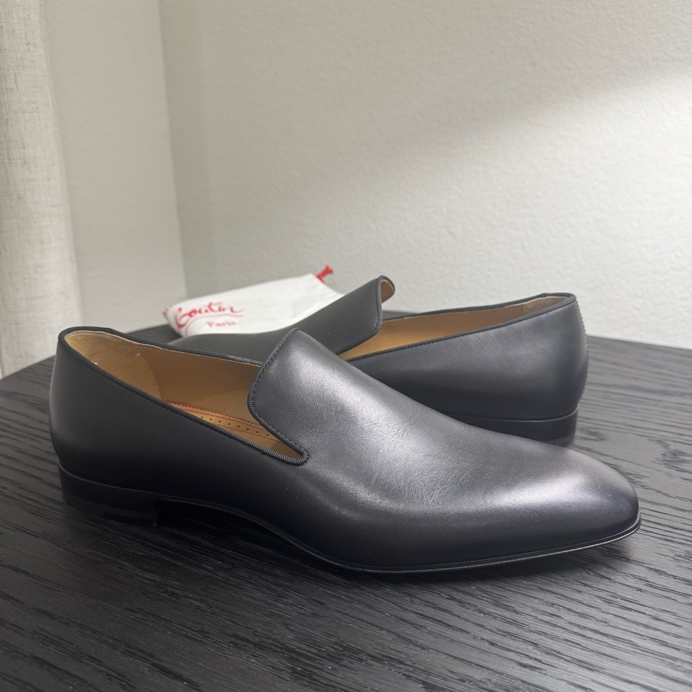 Christian Louboutin Dandelion Loafer Dress Shoe Leather Black 41 - Picture 3 of 8